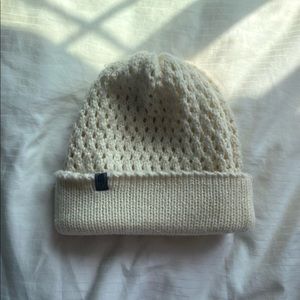The North Face Slouchy Reversible Cream Beanie